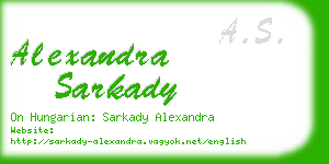 alexandra sarkady business card